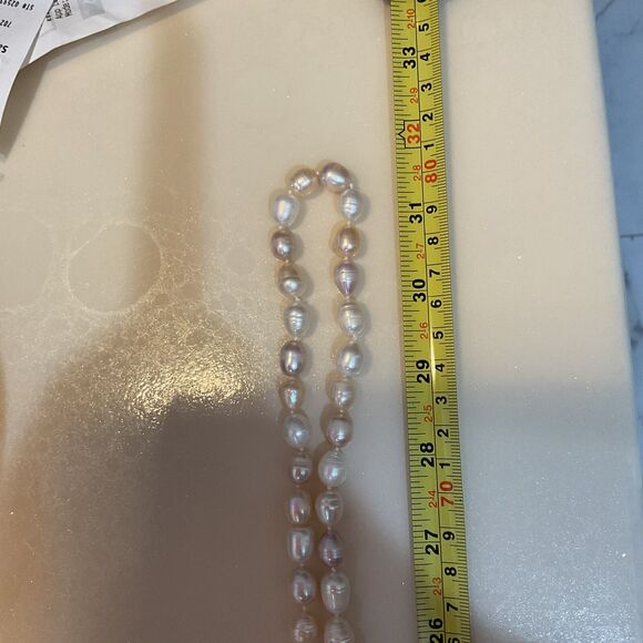 NEW Pink Purple Freshwater Pearl Necklace 32” Long NWT - Picture 13 of 14